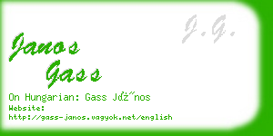 janos gass business card